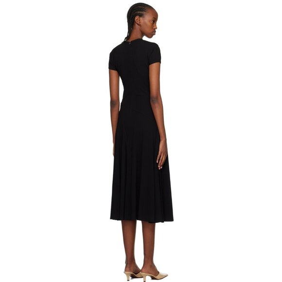 MAX MARA black JERSEY STEPPA MIDI TEE DRESS Size US 12 - Picture 2 of 14
